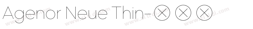 Agenor Neue Thin字体转换